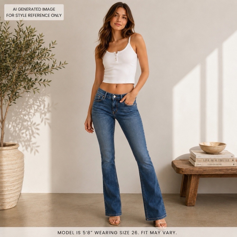 Abercrombie & Fitch Madison Bootcut Jeans Women's 2R Low Rise Stretch Y2K Casual